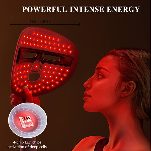LED Face Mask – Red Light Therapy Facial Care Tool FitiqueFit