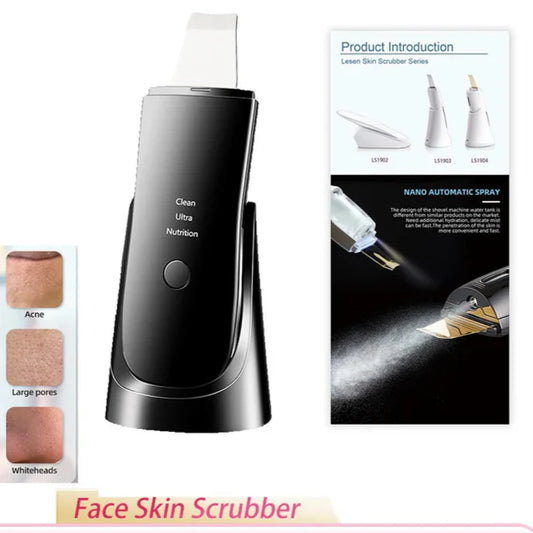 Ultrasonic Skin Scrubber Facial Cleaner FitiqueFit
