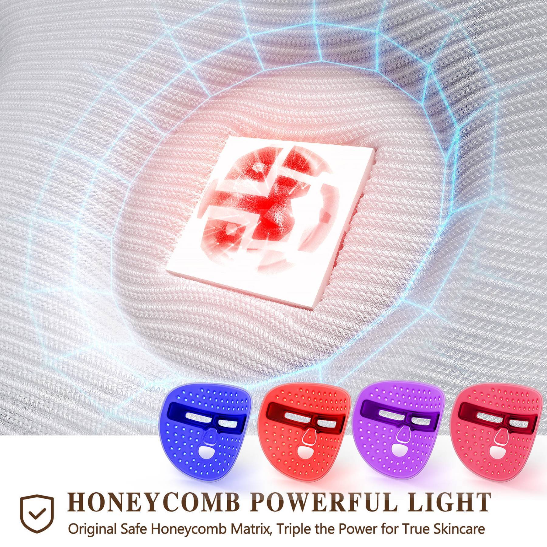 LED Face Mask – Red Light Therapy Facial Care Tool CJ US