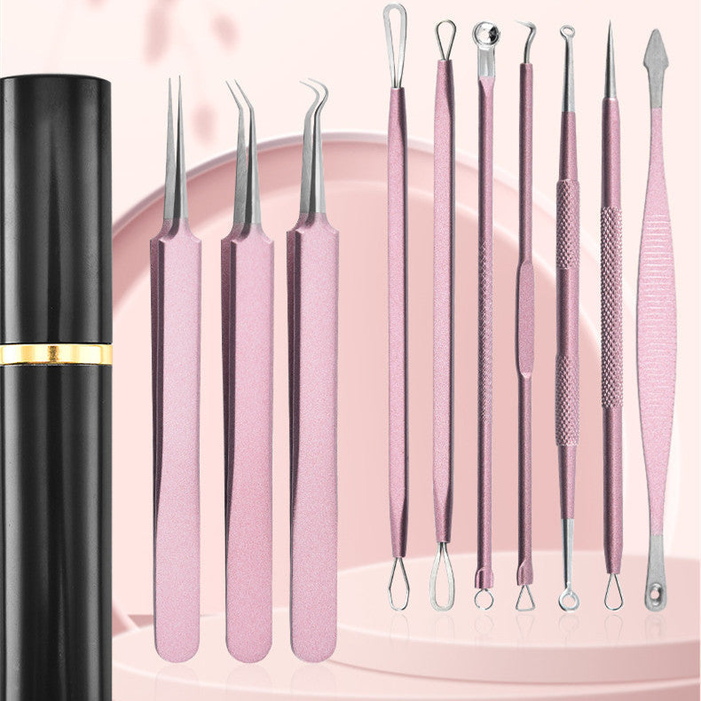 Aluminum Cylinder Mounted Acne Needle Set Of 10 Pieces  FitiqueFit