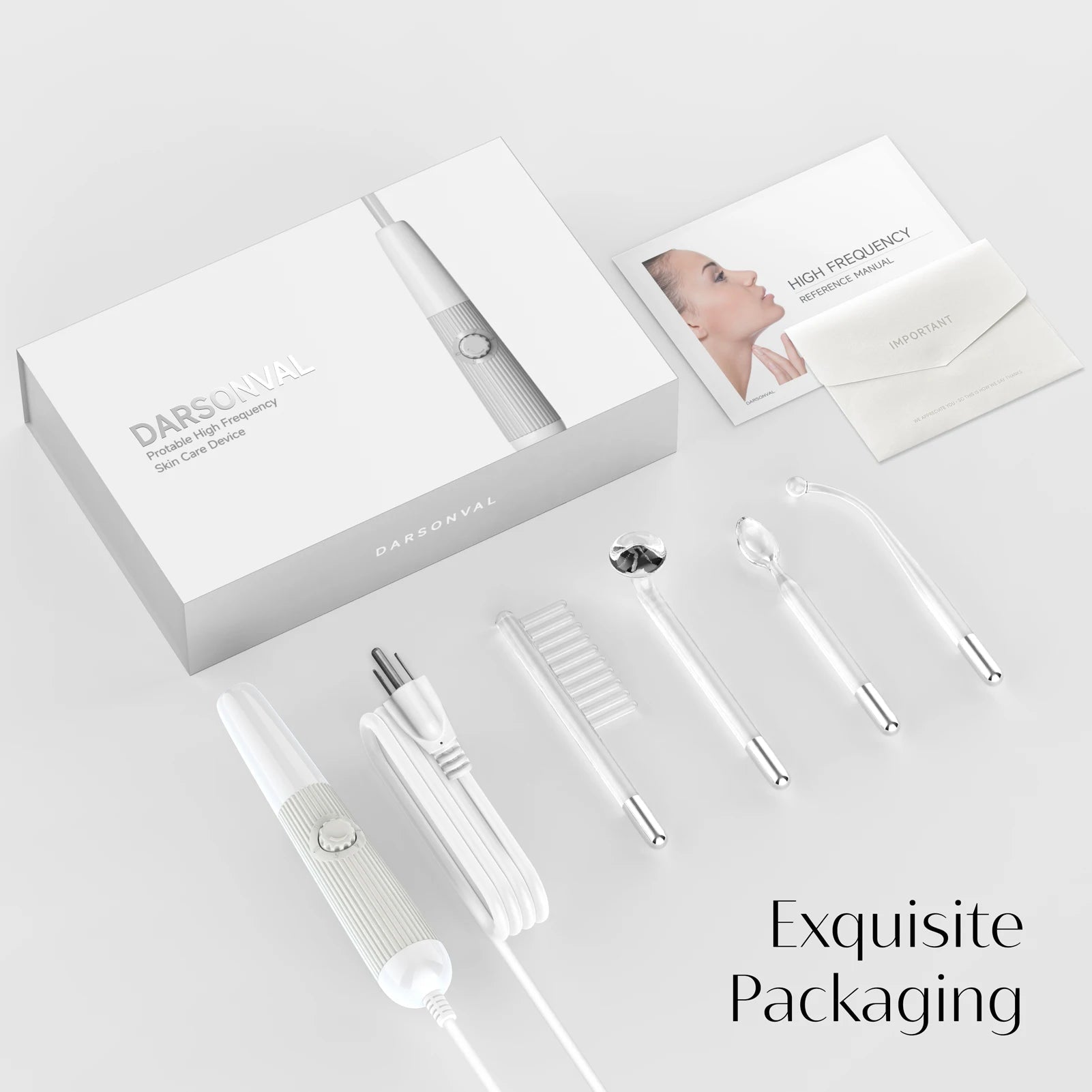 DARSONVAL High Frequency Electrode Wand Machine Neon Electrotherapy Glass Tube Acne Spot Wrinkles Remover Beauty Facial Care DermaStorm