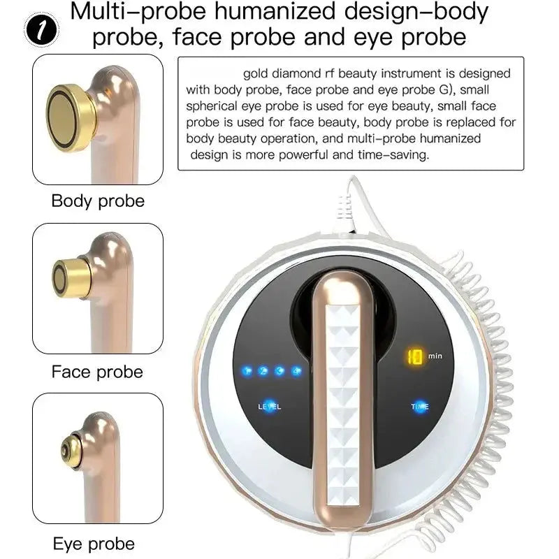3 in 1 RF Radio Frequency Beauty Machine Facial And Body Radiofrequency Anti Aging Skin Care RF Skin Tightening Lifting machine  FitiqueFit