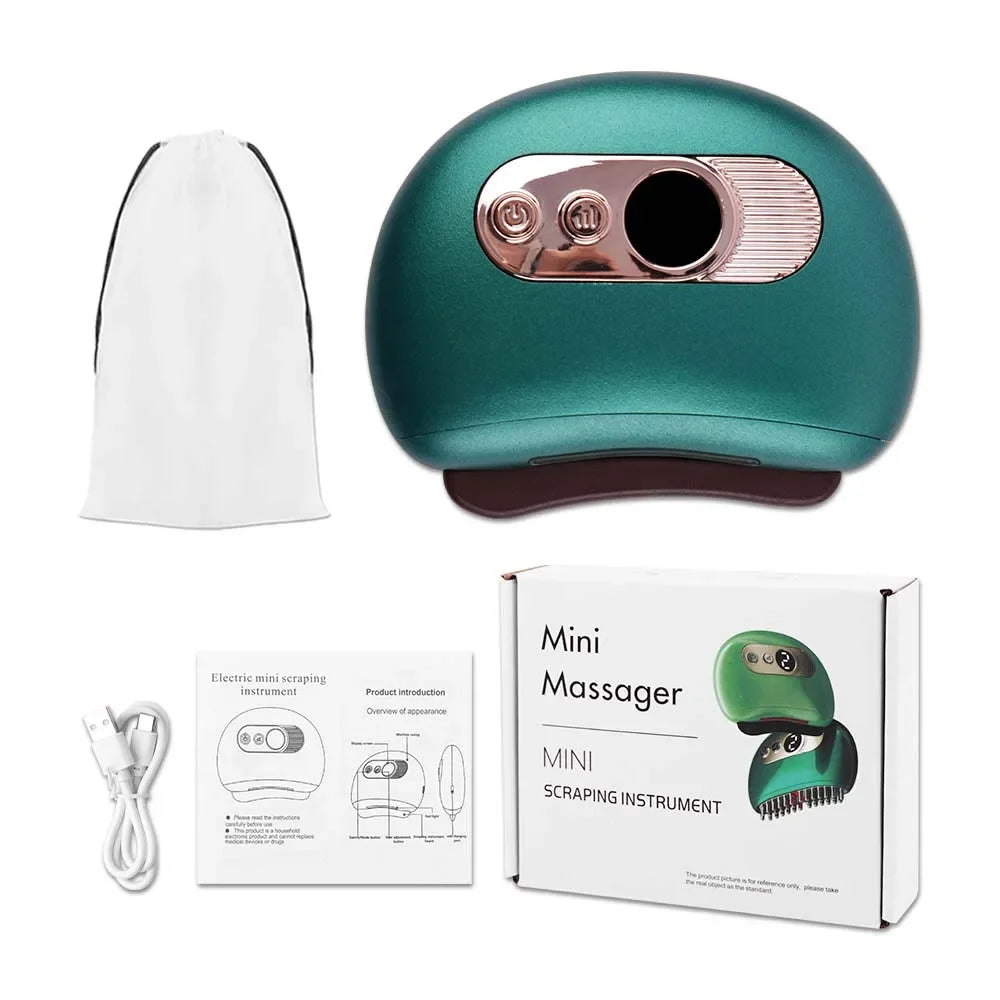 Electric Guasha Massager Body Scraping Heating Vibration Muscle Guasha Face Neck Eye Massage Knife Stone Gua Sha Gouache Scraper DermaStorm