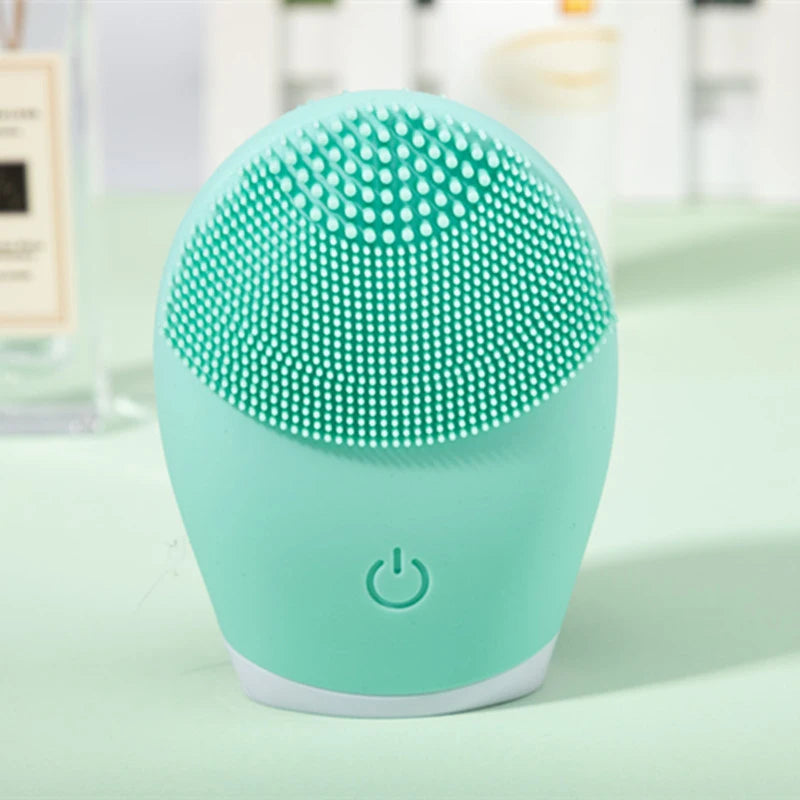 Household Electric Facial Cleanser, Battery Silicone Waterproof Face Washer, For Both Men And Women, Blackhead, Horn Cleaner DermaStorm