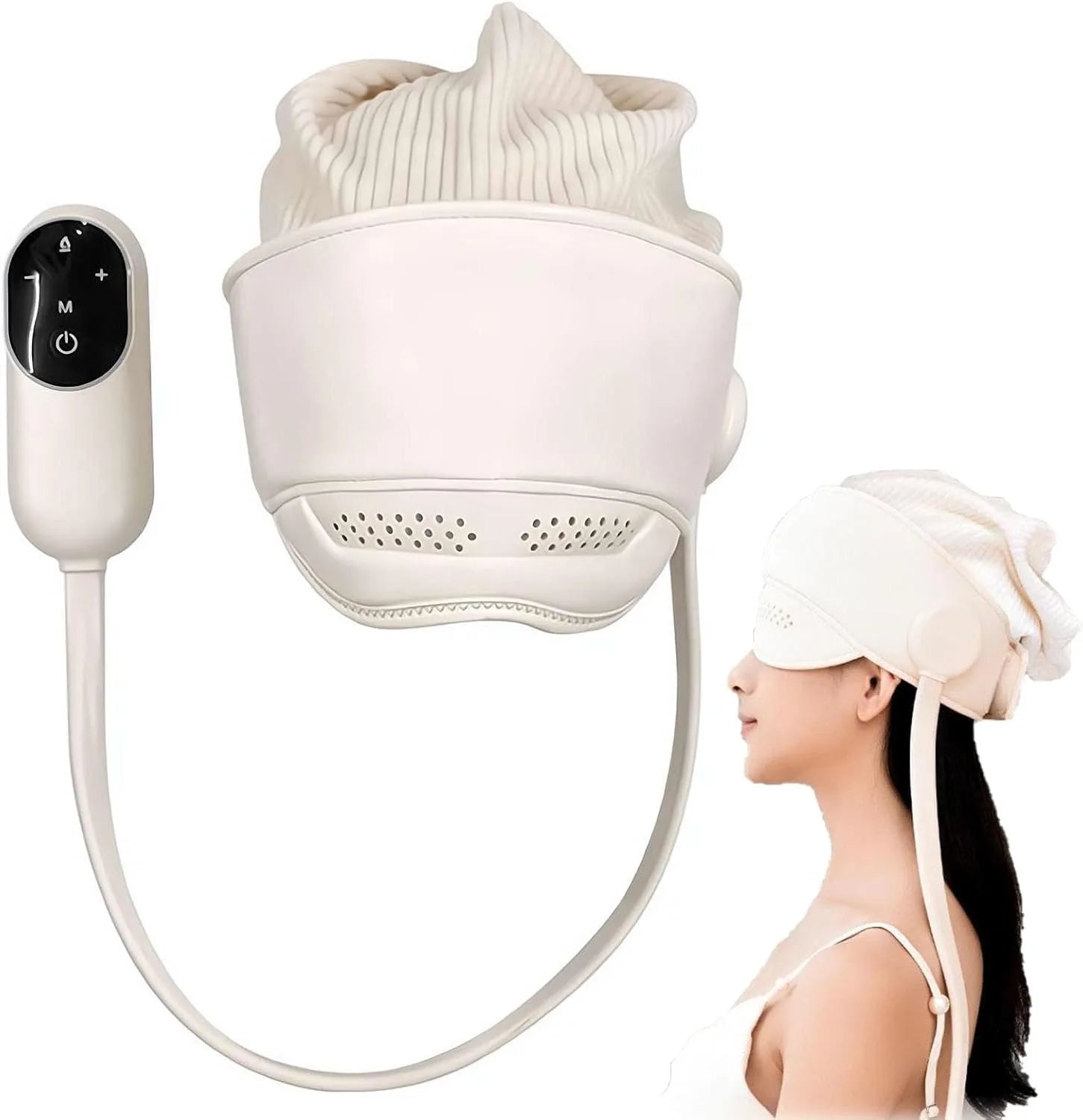Air Pressure Head Massager Electric Head Eye Massager Graphene Heating Eye Hot Compress for Relax Improve Sleep Stress Relief DermaStorm