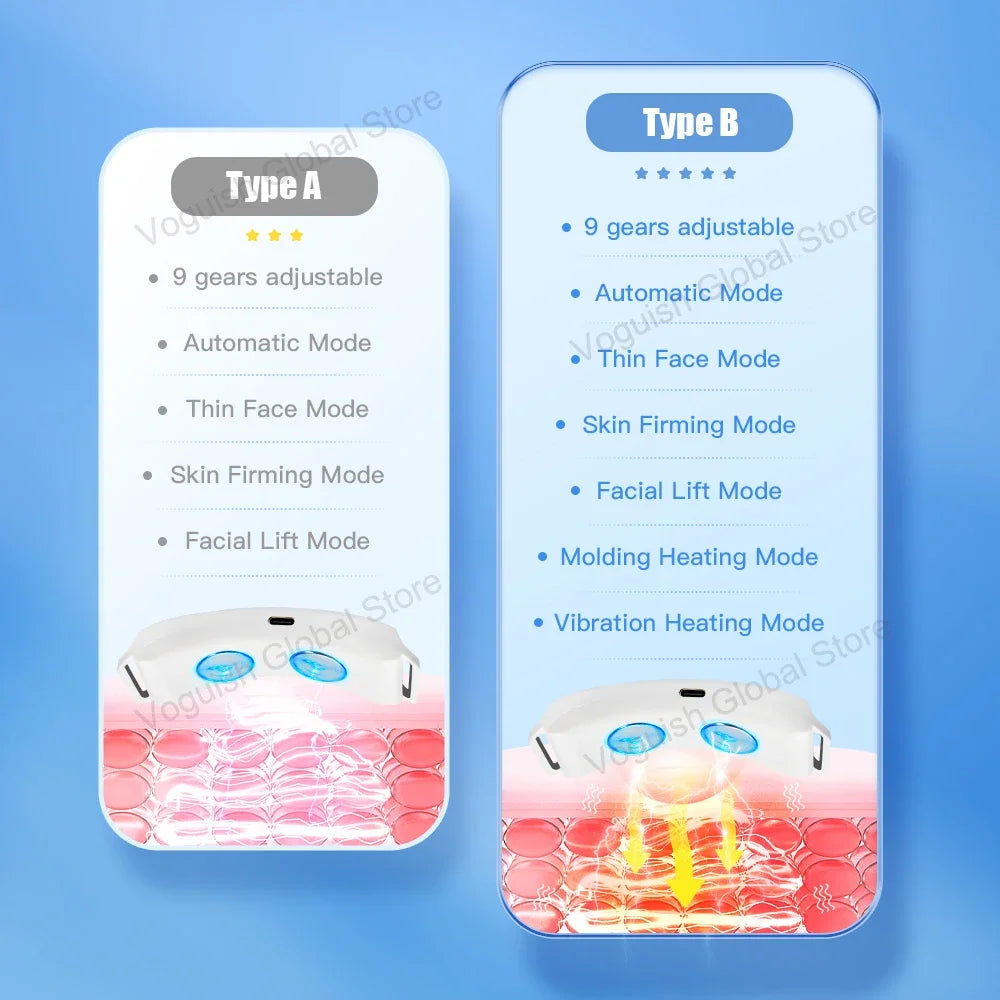 EMS Face Lifting Massager Anti Wrinkle Firming Facial Massager V-Face Lift Device Microcurrent Remover Double Chin Skin Care DermaStorm