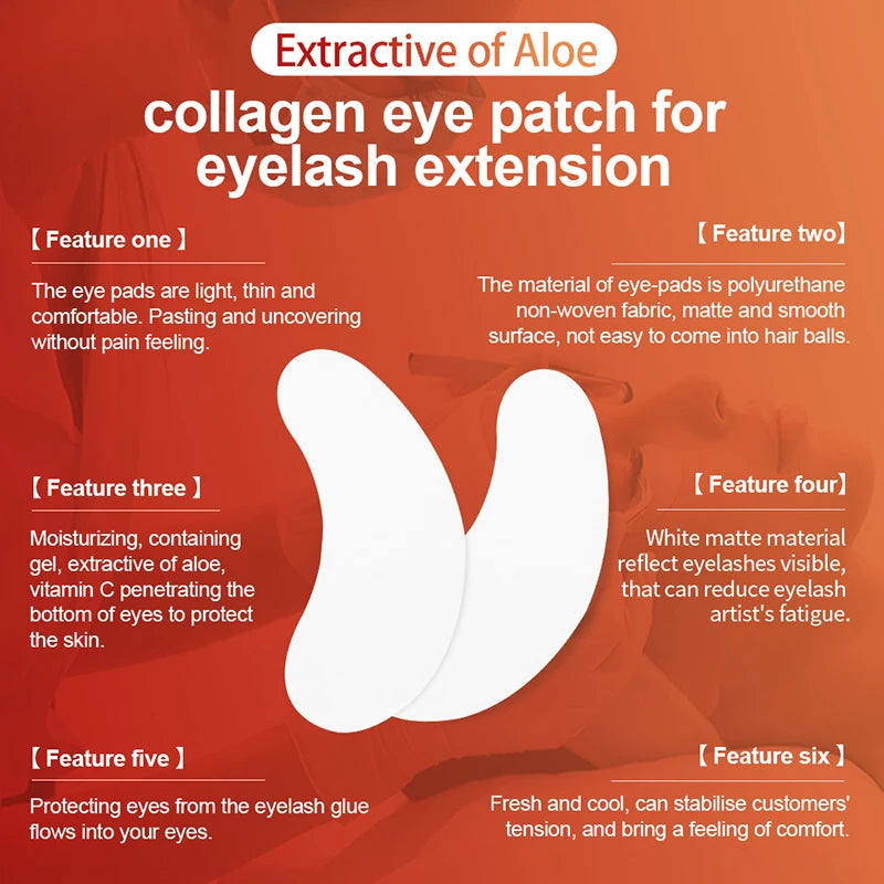 NAGARAKU Eyelash Extension Eyepads Under Eyepads Gel Eyepads Hydrogel Eyepach 60 Pairs Pack Makeup Tools Adhesive DermaStorm