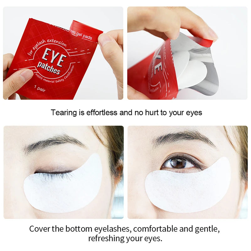 NAGARAKU Eyelash Extension Eyepads Under Eyepads Gel Eyepads Hydrogel Eyepach 60 Pairs Pack Makeup Tools Adhesive DermaStorm