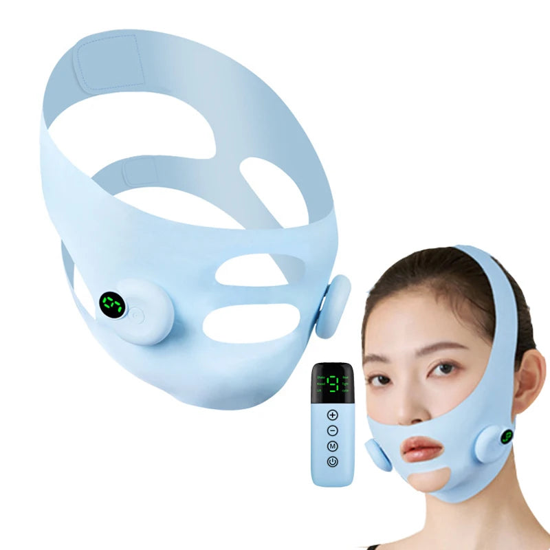 Smart Pulse Face Shaping Beauty Instrument EMS Microcurrent Lifting V Face Device Skin Tightening Anti-Wrinkle Facial Massager DermaStorm