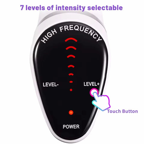 6 in 1 Touch Panel High Frequency Facial Machine For Hair Face Electrotherapy Wand Argon Treatment Acne Skin Care DermaStorm