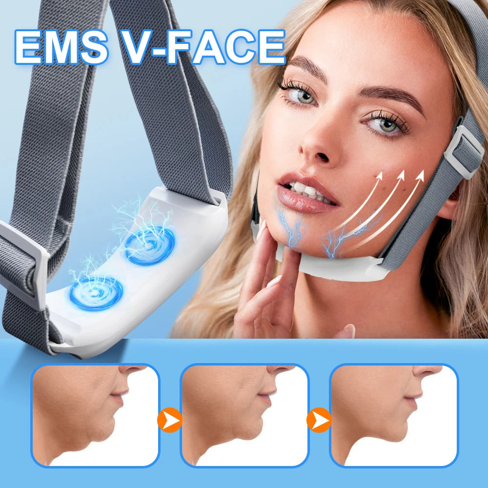 EMS Face Lifting Massager Anti Wrinkle Firming Facial Massager V-Face Lift Device Microcurrent Remover Double Chin Skin Care DermaStorm