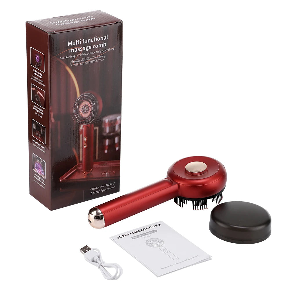Electric Vibration Scalp Comb with 3-Color Light Therapy  FitiqueFit