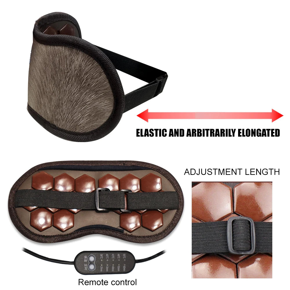 Eye Mask Tourmaline Eye Massager Electric Jade Stone Massage Heat Therapy Germanium Infrared Relaxation Health Care Gift DermaStorm