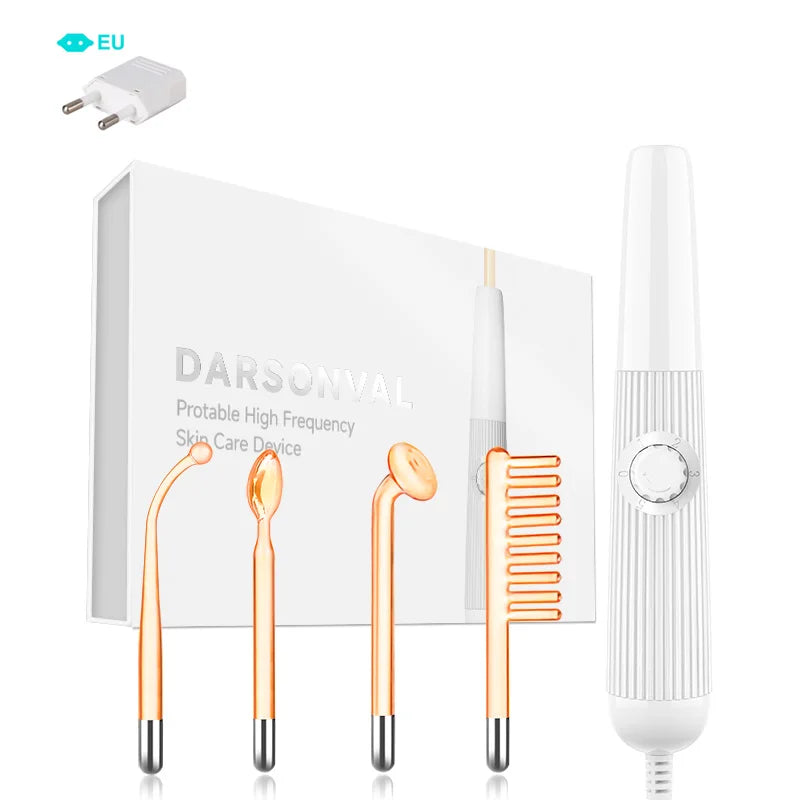 DARSONVAL High Frequency Electrode Wand Machine Neon Electrotherapy Glass Tube Acne Spot Wrinkles Remover Beauty Facial Care DermaStorm