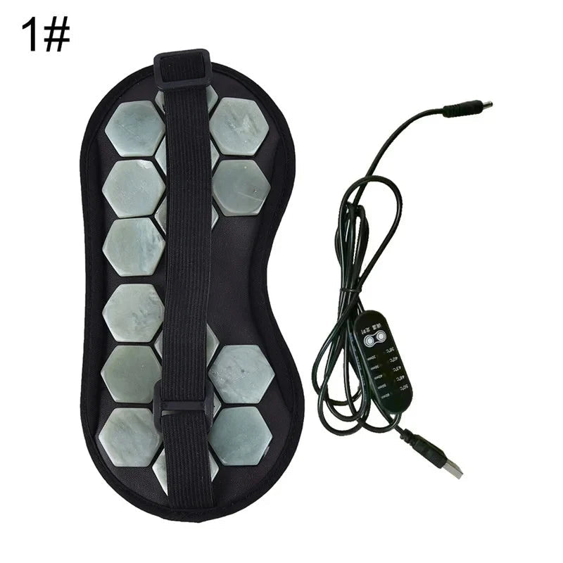 Eye Mask Tourmaline Eye Massager Electric Jade Stone Massage Heat Therapy Germanium Infrared Relaxation Health Care Gift DermaStorm