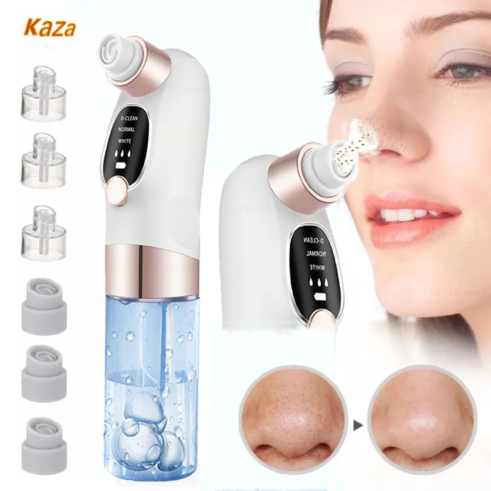 Blackhead Remover Pore Vacuum Face Cleaner Electric Pimple Acne Black Head Removal USB Rechargeable Water Cycle Black Dot Remove DermaStorm