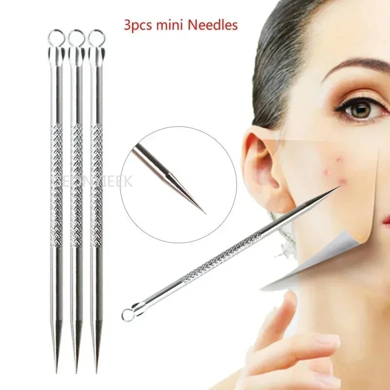 8pcs/set Blackhead Comedone Acne Pimple Blackhead Remover Tool Spoon for Face Skin Care Tool Needles Facial Pore Cleaner  FitiqueFit