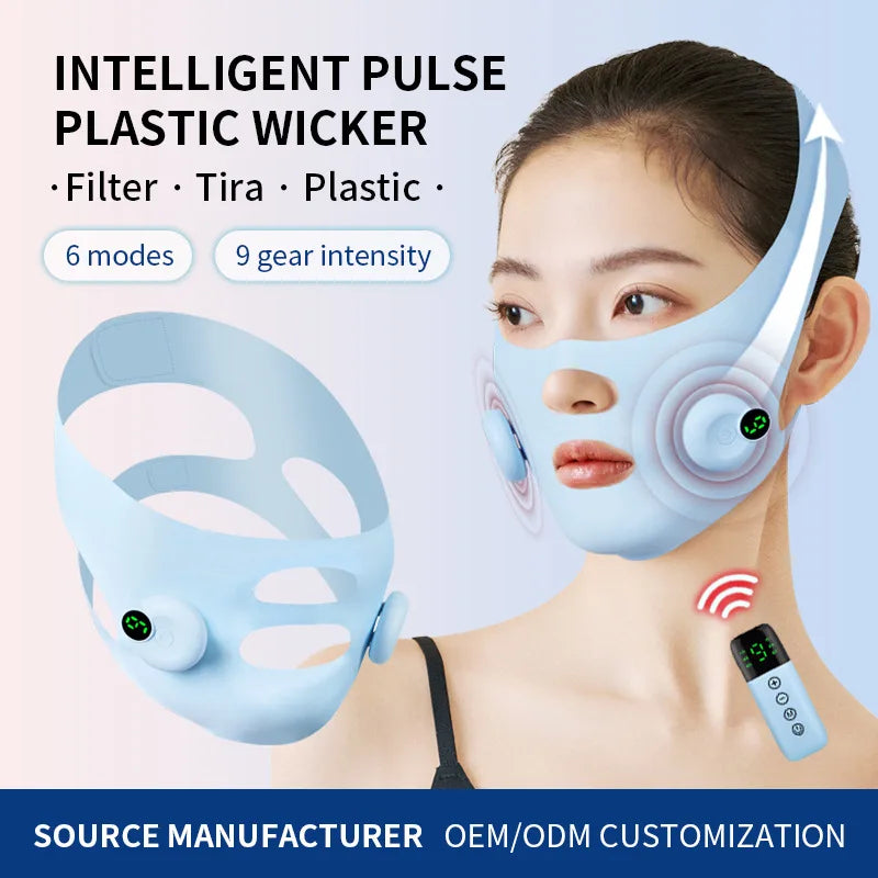 Smart Pulse Face Shaping Beauty Instrument EMS Microcurrent Lifting V Face Device Skin Tightening Anti-Wrinkle Facial Massager DermaStorm