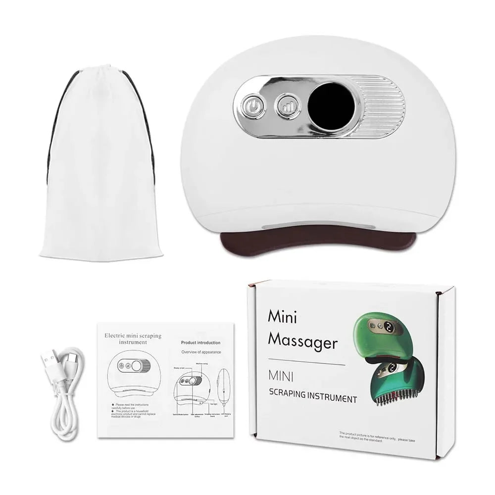 Electric Guasha Massager Body Scraping Heating Vibration Muscle Guasha Face Neck Eye Massage Knife Stone Gua Sha Gouache Scraper DermaStorm