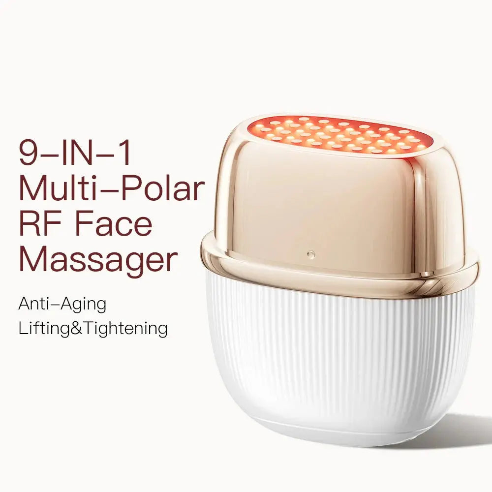 ANLAN Multi-Polar RF Beauty Device EMS Facial Lifting Skin Tightening Anti-Aging Wrinkle 3 Color Light Skincare Massage 24K Gold  FitiqueFit