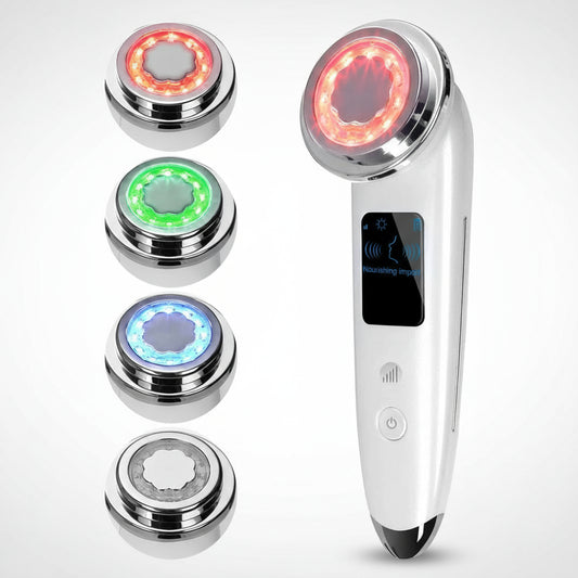 EMS Microcurrent Face Lift LED Light Therapy Skin Tightening Device Electric Facial Lifting Vibration Heating Face Massager  FitiqueFit