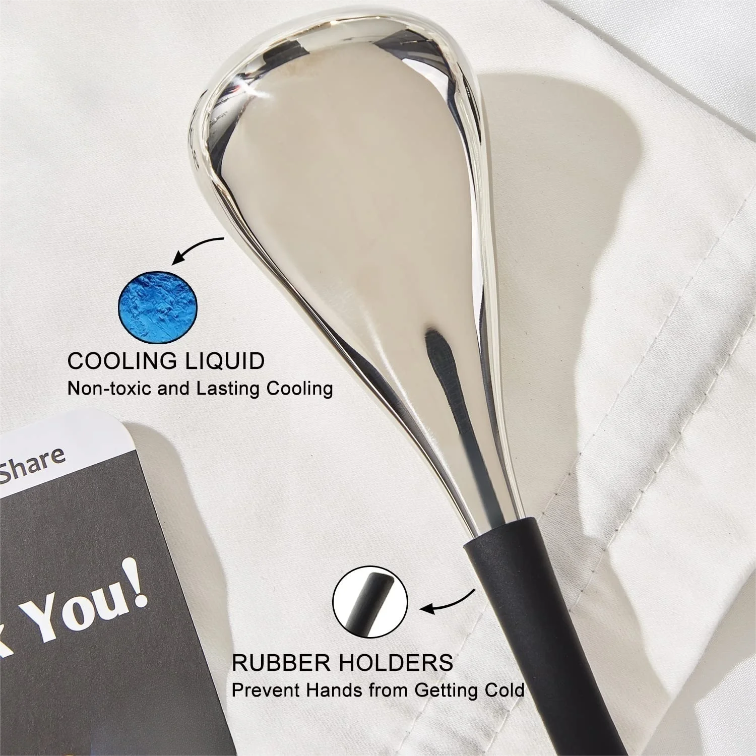 Mini 2Pcs Facial Cryo Sticks Skin Care Ice Globes for Women Face Eyes Massage Stainless Steel Beauty Tool Gua Sha Cooling Roller DermaStorm