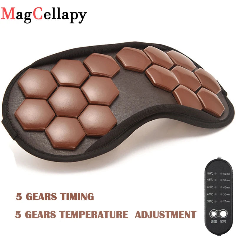 Eye Mask Tourmaline Eye Massager Electric Jade Stone Massage Heat Therapy Germanium Infrared Relaxation Health Care Gift DermaStorm