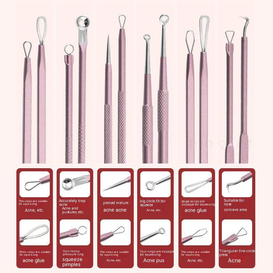Aluminum Cylinder Mounted Acne Needle Set Of 10 Pieces  FitiqueFit