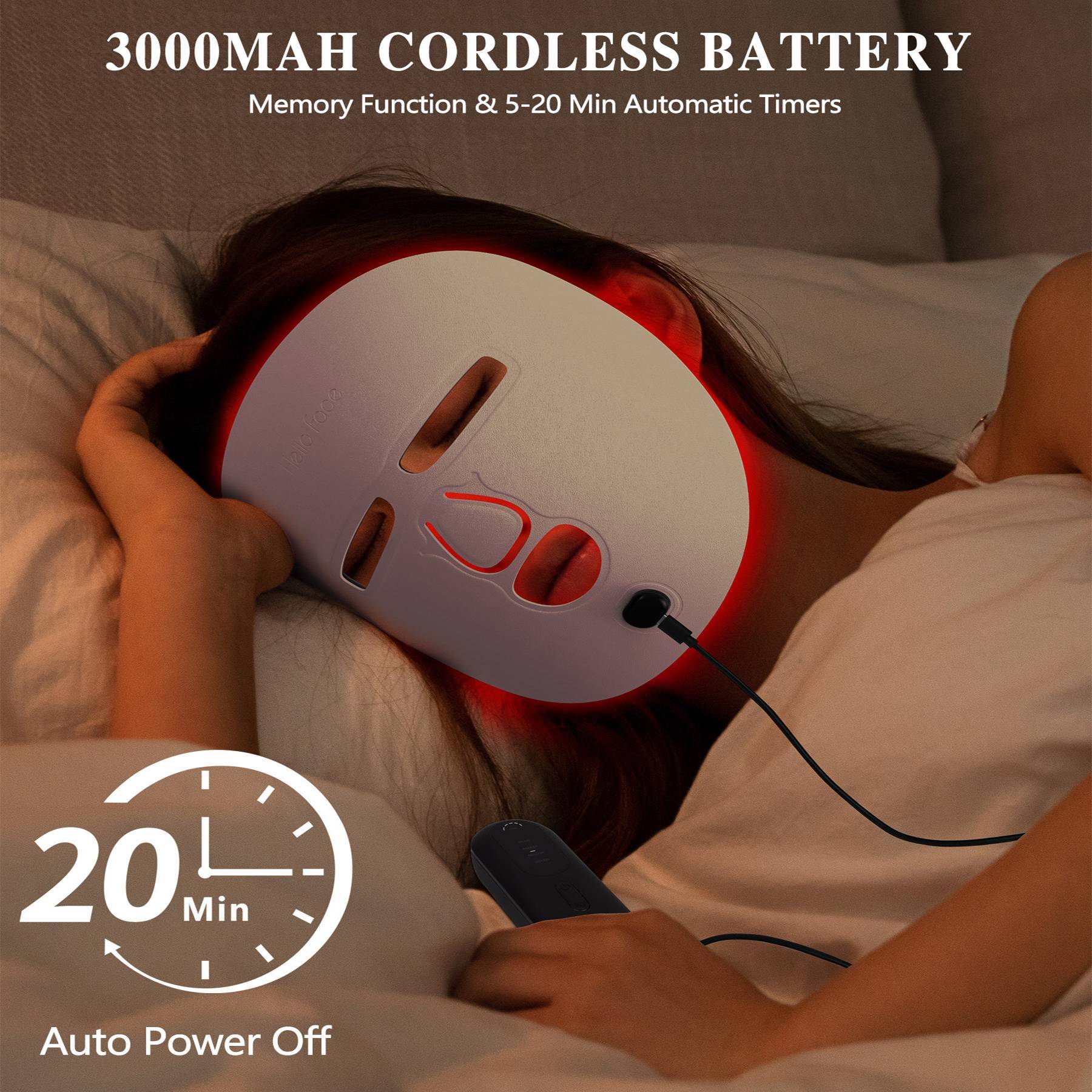 LED Face Mask – Red Light Therapy Facial Care Tool CJ US