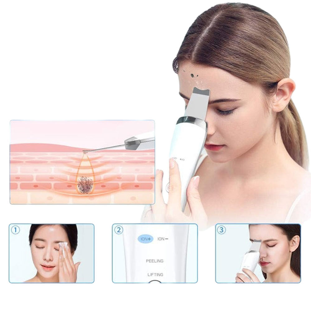 Electric Ultrasonic Skin Scrubber CJ US