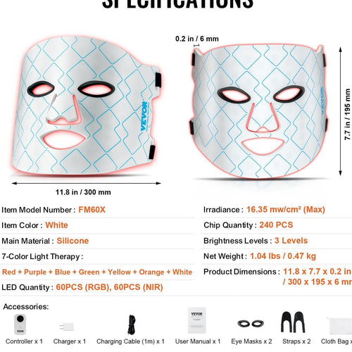 7-Color LED Light Therapy Mask CJ US